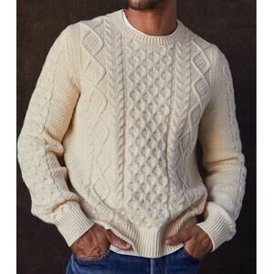 Outerknown Men's Salt Fisherman Seafarer Sweater Size S